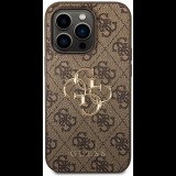 Guess PU 4G Metal Logo iPhone 15 Pro Max barna tok (GUHCP15X4GMGBR)