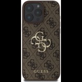 Guess PU 4G Metal Logo iPhone 16 Pro Brown tok (GUHCP16L4GMGBR)