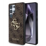 Guess PU 4G Metal Logo Samsung S938 Galaxy S25 Ultra hátlapvédő tok barna (GUHCS25L4GMGBR)