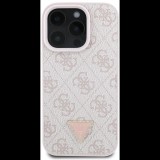 Guess PU 4G Strass Triangle Metal Logo iPhone 16 Pro Pink tok (GUHCP16LP4TDPP)