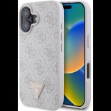 Guess PU 4G Strass Triangle Metal Logo iPhone 16e rózsazsín tok (GUHCPSE4P4TDPP)