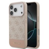 Guess PU 4G Stripe tok iPhone 17 Pro készülékhez rózsaszín