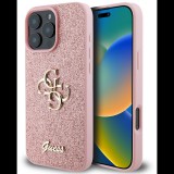 Guess PU Fixed Glitter 4G Metal Logo iPhone 16 Pro Max Pink tok (GUHCP16XHG4SGP)