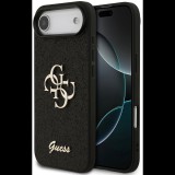 Guess PU Fixed Glitter 4G Metal Logo iPhone Air fekete tok (GUHCP17MHG4SGK)
