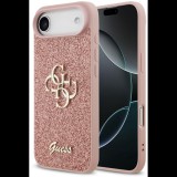 Guess PU Fixed Glitter 4G Metal Logo iPhone Air rózsaszín tok (GUHCP17MHG4SGP)
