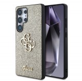Guess PU Fixed Glitter 4G Metal Logo Samsung S938 Galaxy S25 Ultra hátlapvédő tok arany (GUHCS25LHG4SGD)