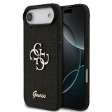 Guess PU Fixed Glitter 4G Metal Logo tok iPhone 17 Air készülékhez fekete