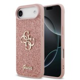 Guess PU Fixed Glitter 4G Metal Logo tok iPhone 17 Air készülékhez rózsaszín