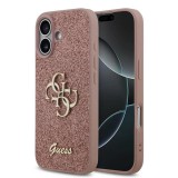 Guess PU Fixed Glitter 4G Metal Logo tok iPhone 17 készülékhez rózsaszín
