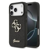 Guess PU Fixed Glitter 4G Metal Logo tok iPhone 17 Pro készülékhez fekete