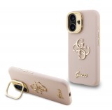 Guess PU Grained 4G Stand Apple iPhone 16 Pro (6.3) hátlapvédő tok pink (GUHCP16LPCS4GSP)