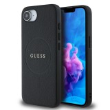 Guess PU Grained Classic Logo Apple iPhone 16e (6.1) hátlapvédő tok fekete (GUHMPSE4PGHSMMK)