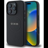 Guess PU Grained Classic Logo MagSafe iPhone 16 Pro Black tok (GUHMP16LPGHSMMK)