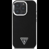 Guess PU Grained Triangle Logo iPhone 16 Pro Black tok (GUHMP16LPGTSPSK)