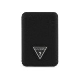 Guess PU Grained Triangle Logo MagSafe hordozható töltő 5000mAh fekete