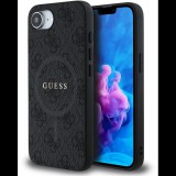 Guess PU Leather 4G Colored Ring iPhone 16e fekete MagSafe tok (GUHMPSE4G4GFRK)