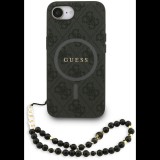 Guess PU Leather 4G Colored Ring Strap MagSafe iPhone 16e Black tok (GUHMPSE4P4GREGSK)