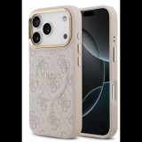 Guess PU Leather 4G Gold Frame MagSafe Zadní Kryt pro iPhone 17 Pro Pink (GUHMP17LP4MSEGCP)