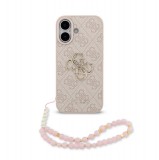 Guess PU Leather 4G Logo Strap Apple iPhone 17 (6.3) hátlapvédő tok pink (GUHCP17SP4GMGSP)