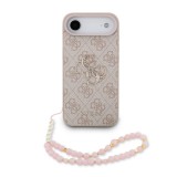 Guess PU Leather 4G Logo Strap Apple iPhone 17 Air (6.6) hátlapvédő tok pink (GUHCP17MP4GMGSP)