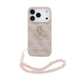 Guess PU Leather 4G Logo Strap Apple iPhone 17 Pro (6.3) hátlapvédő tok pink (GUHCP17LP4GMGSP)