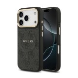 Guess PU Leather Classic Logo MagSafe Apple iPhone 17 Pro (6.3) hátlapvédő tok fekete (GUHMP17LP4MSEGCK)