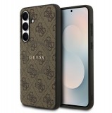 Guess PU Leather Colored Ring MagSafe Samsung S731B Galaxy S25 FE hátlapvédő tok barna (GUHMS25FEG4GFRW)