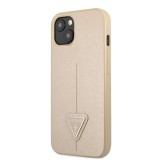 Guess Saffiano Triangle Apple iPhone 13 mini Tok - Bézs (GUHCP13SPSATLE)
