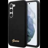 Guess Silicone Vintage Gold Samsung Galaxy S23+ szilikon tok, fekete (GUHCS23MSLSMK)