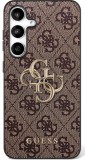 GUESS tok a SAMSUNG S25 FE készülékhez GUHCS25FE4GMGGR (PU bőr 4G fém logóval) fekete