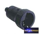 Gumi lengő dugalj fekete 2P+F