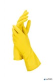 . Gumikesztyű, háztartási, latex, S méret, sárga