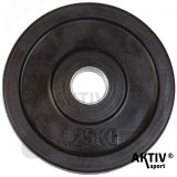 Gumírozott súlytárcsa Aktivsport 1,25 kg 31 mm markolat nélkül