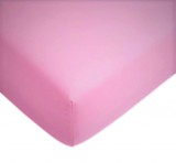 Gumis lepedő pamutvászon alapanyagból 140x200 cm - élénk rózsaszín