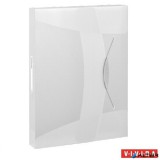 Gumis mappa, 40 mm, PP, A4, ESSELTE "Vivida Jumbo", Vivida fehér