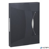 Gumis mappa, 40 mm, PP, A4, ESSELTE "Vivida Jumbo", Vivida fekete