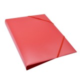 Gumis mappa A4, mûanyag gerincvastagított 15mm, Bluering® piros