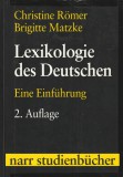 Gunter Narr Lexikologie des Deutschen