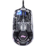 gWings GW9501m, 6 gomb, 10000 DPI, USB, Bluetooth, 2.4 GHz, LED, Átlátszó-Fekete, Gamer Egér
