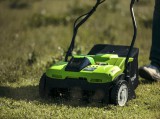 Gyepszellőztető gyűjtős akkumulátoros Greenworks G40DT35 40v, akkumulátoros akku és töltő nélkül