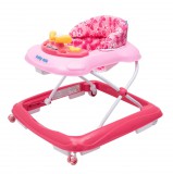 Gyerek bébikomp Baby Mix kormánykerékkel szilikon kerekek rózsaszín