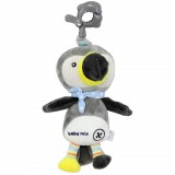 Gyerek plüss zenélős játék Baby Mix Tukan szürke