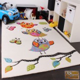 Gyerekszőnyeg baglyos, krém