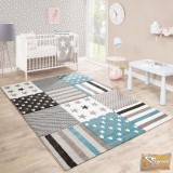 Gyerekszőnyeg csillagokkal, csíkokkal