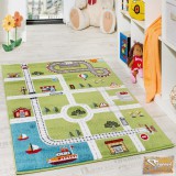 Gyerekszőnyeg, város mintával