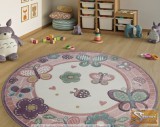 Gyerekszőnyeg, virágos kör alakú