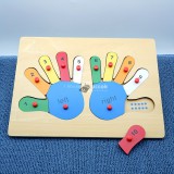 Gyerektenyér és láb fa kirakós játék