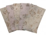 Gyermek flanel kispárna huzat csomag 40x50 cm bézs rózsazsín cuki állat mintás