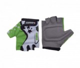 Gyermek kerékpáros kesztyű (fehér-zöld)