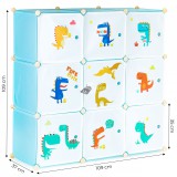 Gyermek tároló szekrény 9 polccal